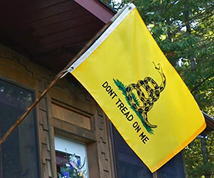 Pack of 2 Dont Tread on Me Gadsden and American Flag 3x5 Outdoor Heavy Duty Polyester Tea Party Rattlesnake Don't Tread on Me US Flags Banner Kit (2 pcs)