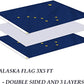 Alaska Flag 3x5 ft Outdoor, Double Sided Alaska State Flags Made in USA, 3 Layers Polyester Vivid Color and Heavy Duty Alaska AK State of Flag with 2 Brass Grommets (Alaska)
