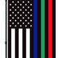 Pack of 2 Thin Blue Green and Red Line Garden Flag - Double Sided Support Military Fire Police 12.5 x 18 Inch - Blue Line American Flags Honoring Law Enforcement Officers Yard Outdoor Decor Banner