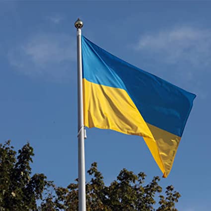 Pack of 10 Ukraine Flag 3x5 Outdoor - Ukrainian Flags National Polyester Double Stitched Vivid Color with 2 Brass Grommets (Ukrainian Flag 3x5)