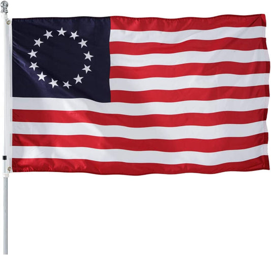 Pack of 2 Betsy Ross American US Flag 3x5 Outdoor- 13 Stars Colonies Primitive Vintage US USA Flags Banner Heavy Duty(Betsy Ross Flag)