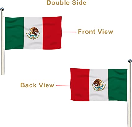 Mexican Flag Double Side 2x3 Mexico Flags MX Bandera de National Flag Outdoor
