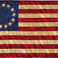 Pack of 10 Tea Stained American Betsy Ross Flag, 3x5 ft Vintage USA Flag for Outsides, Made in USA 13 Stars Colonies, Premium American Flag Banner Heavy Duty with 2 Brass Grommets Polyester Outdoor House Wall Decoration