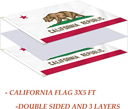 Florida State Flag 3x5 ft Outdoor, Double Sided 3 Layers Flags, Polyester of with 2 Brass Grommets for Outsides/Insides(Florida)