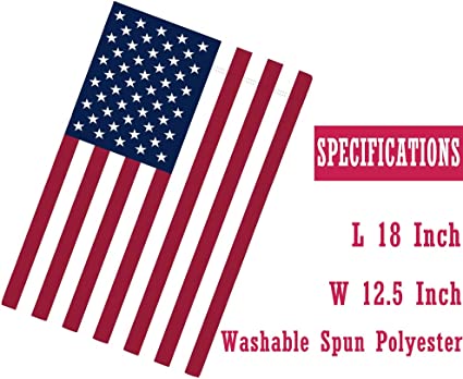 Pack of 2 American Flag USA Garden Flag 12 x 18 - Patriotic Double Sided Small American Flags for Yard (American Garden Flag)