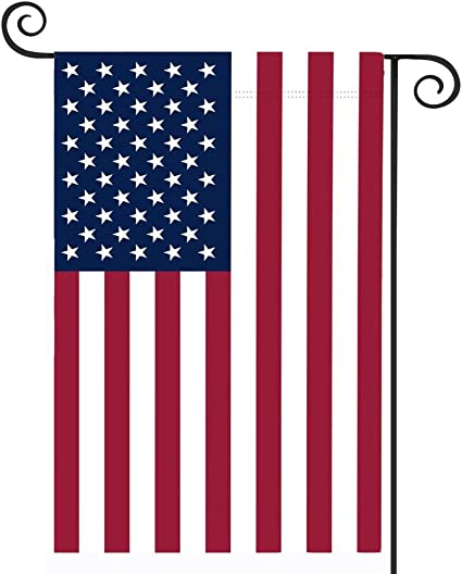 Pack of 2 American Flag USA Garden Flag 12 x 18 - Patriotic Double Sided Small American Flags for Yard (American Garden Flag)