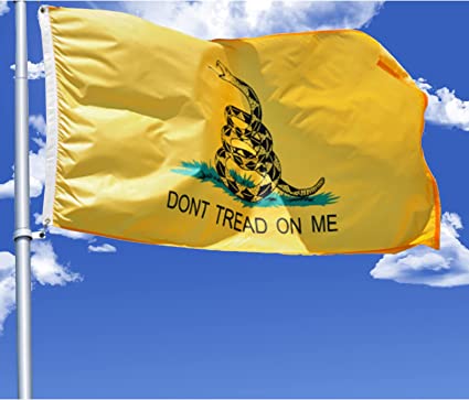 Dont Tread on Me Flag Double Side Snake Flag- Made in USA Don’t Tread on Me Gadsden Flags 3x5 Outdoor (Yellow)
