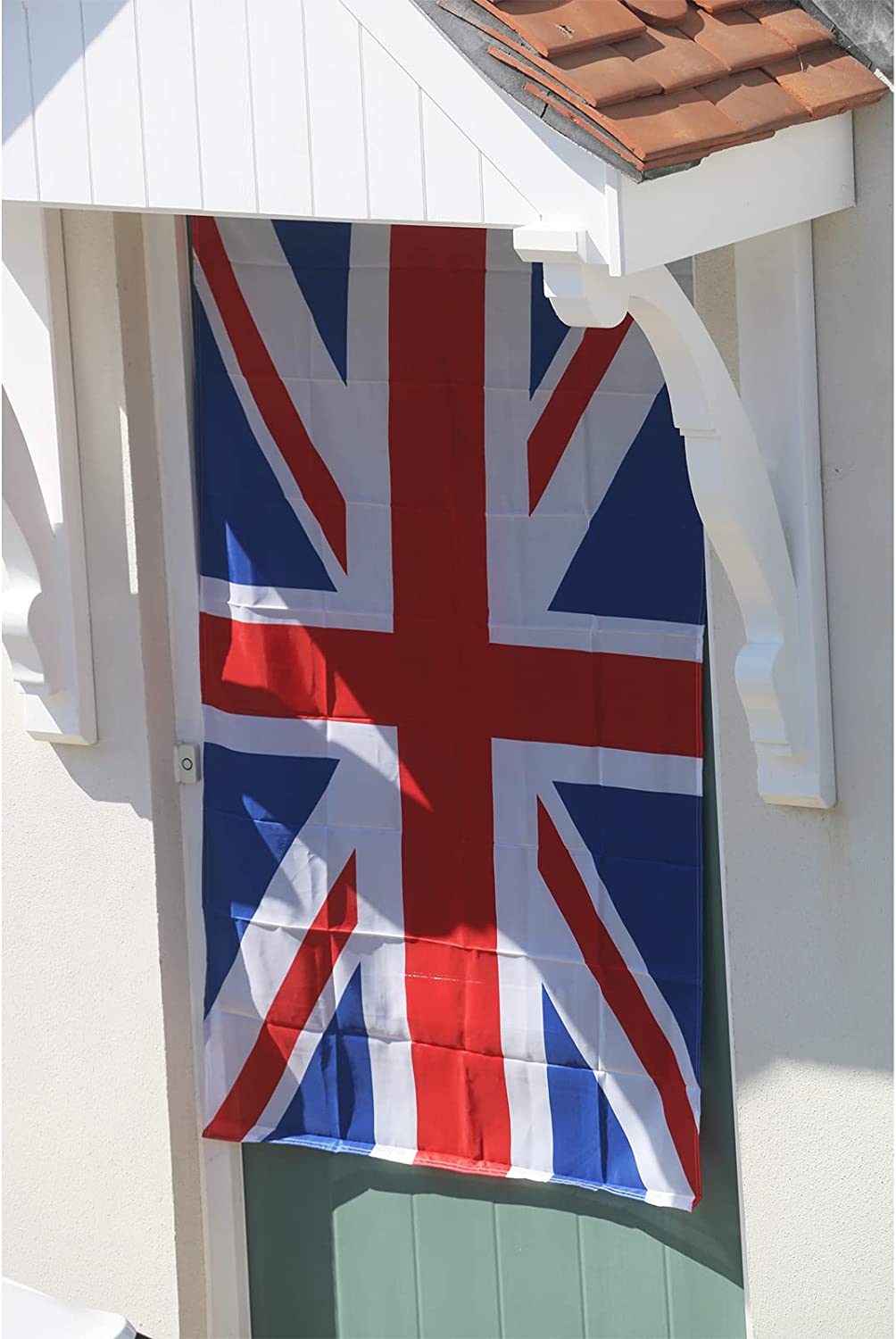 Pack of 2 United Kingdom UK Flag 3x5 Ft, Union Jack British Flags with 2 Brass Grommets and Canvas Header, Vivid Color England Outdoor Banner