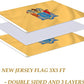 New Jersey Flag 3x5 ft, Double Sided New Jersey State Flag Outdoors Vivid Color, NJ State of New Jersey Flag Polyester 3 layers with 2 Brass Grommets for Outsides/Insides Yard Home Decoration