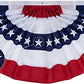 American US Bunting Flag 2x4, Pleated Fan with Embroidered Stars for Outdoor, Patriotic Brass Grommets July 4 Decorations Party Outside Inside (123)
