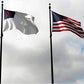 Christian Flag 3x5 ft, Heavy Duty Embroidered Christian Flags for Outdoors, Christianity Easter Day Cross Flag Jesus Flags with 2 Brass Grommets Church House Outsides Insides Decoration Made in USA