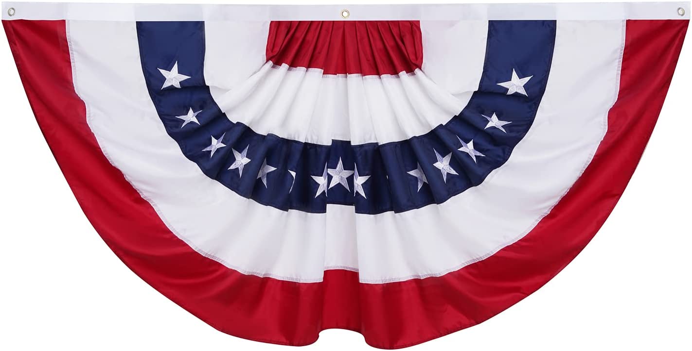 American Flag US Flags 4x6 Outdoor Made in USA High Wind Heavy Duty Outside Embroidered Stars All Weather Durable Nylon Sewn Stripes with Brass Grommets