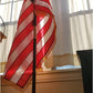 American Flag 3x5 Ft Pole Sleeve Banner Style Made in USA, with Embroidered Stars and Gold Fringed, Heavy Duty Polyester US Flags for Indoor