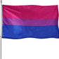 Pack of 2 Bisexual BI Gay Pride Flag 3x5 Heavy Duty Polyester LGBT Rainbow Equality Flags for Outdoor Wall with Brass Grommets & Durable Header
