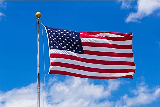 American Flag 6x10 Heavy Duty 420D - Made in USA US Flags Embroidered Stars for Outside Heavyweight USA Flag Outdoor for High Winds