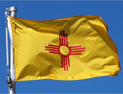New Mexico Flag 3x5 ft, Double Sided 3 layers Polyester Mexico State Flags, Made in USA New Mexico Flags with 2 Brass Grommets(New Mexico)