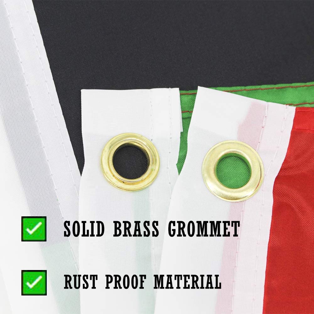 Afro Flag Pan African Map - Afro-American Flags Outdoor 3 X 5 FT Brass Grommets for African Home Decor Outdoor Indoor (Afro Flag)