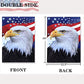 Pack of 2 Eagle America Patriotic Garden Flag- July 4th American Independence Day Decorative Yard Flags Banner Double Sided Patriotic Party Decor 12.5 x 18 Inch