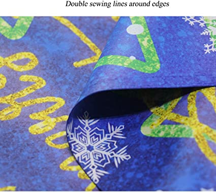 Pack of 2 Merry Christmas Tree Garden Flag - Double Sided 12.5 X 18 Inch Snowflake Yard Flags - Winter Outdoor Primitive Vintage Banner