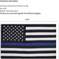 Thin Blue Line Flags Many Sizes Outdoor Made in USA - Embroidered Stars Police Flag, Heavy Duty Back The Blue Flag Stripe Blue Line Lives Matter Flags Banner with 2 Brass Grommets