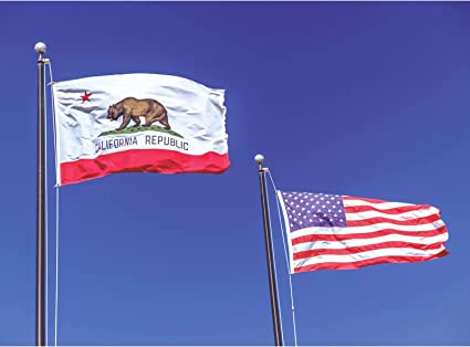 Pack of 2 California Flag 3x5 CA State Bear Flags Cali Durable Banner with Grommets for Outdoor Indoor