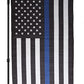 Pack of 10 Thin Blue Line Garden Flag American Police Flags 12.5x18 inch Double Sided Back the Blue Stripe Blue Lives Matter Flag, silver blue
