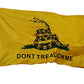 Don't Tread On Me Flag Made in USA Gadsden - Patriotic Flags 3x5 Outdoor Banner with 2 Brass Grommets (Double Sided)