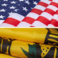 Pack of 2 Dont Tread on Me Gadsden and American Flag 3x5 Outdoor Heavy Duty Polyester Tea Party Rattlesnake Don't Tread on Me US Flags Banner Kit (2 pcs)