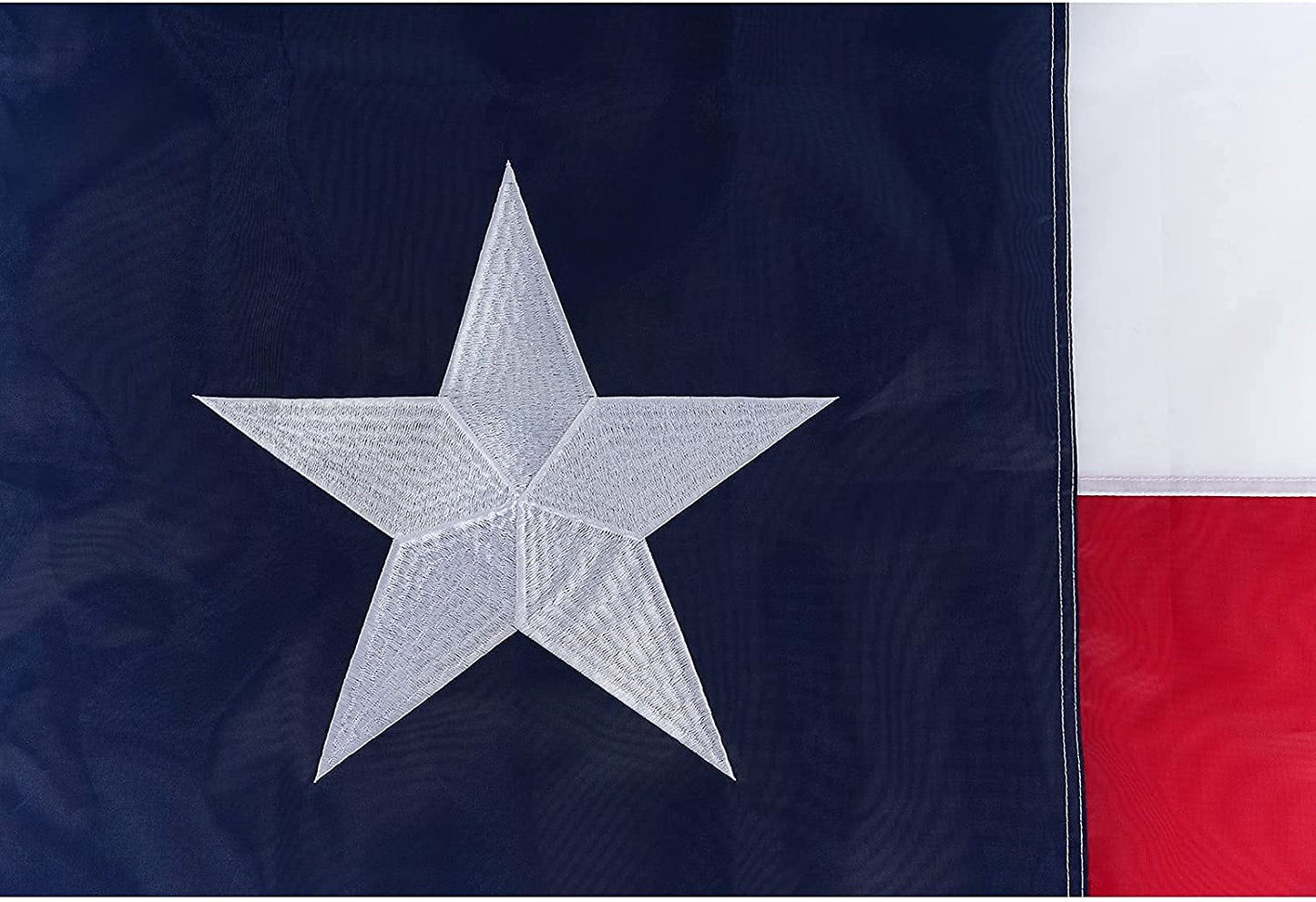 TOPFLAGS Texas Flag 3x5 Outdoor - Texas Flags Heavy Duty Oxford Nylon State Flag Made in USA Embroidered Sewn Stripes with Canvas Header 2 Brass Grommets for Room Outside