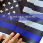 Pack of 2 Blue Line Garden American Flag - 12.5 x 18 Inch Double Sided Police Yard Flags for Honoring Law Enforcement Officers (Police Garden Flag)
