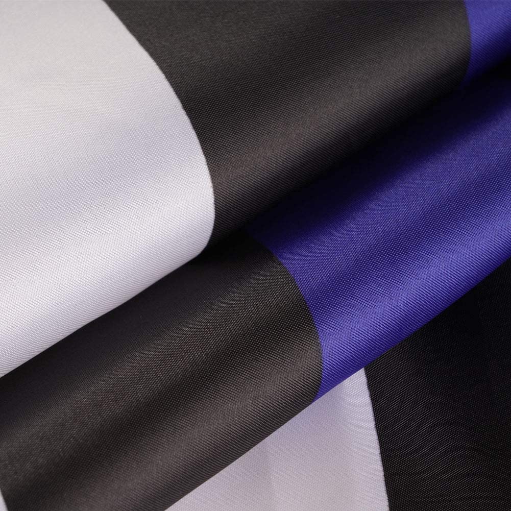 Pack of 10 Thin Blue Line American Flag - 3x5 Blue Stripe American Matter Police Flags - USA Honoring Law Enforcement Officers Banner Flags
