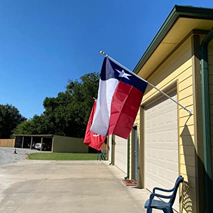 Texas State Flag 4x6 feet, Heavy Duty Embroidered Texas Flags for Outdoors, 240D Nylon TX Flags UV Protected Sewn Stripes with Brass Grommets for Outside Insides House Made in USA