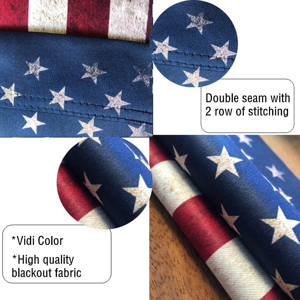 Pack of 2 Tea Stained Patriotic American Garden Flag- USA Independent Day 4th of July Double Sided Yard Outdoor Celebrate Decorative Flags Banner 12.5" x 18"