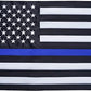 Pack of 2 Thin Blue Line Flag 4x6 ft , American Police Flag for Outside with Embroidered Stars Made in USA, Back The Blue Flags, USA Blue Line Flag Banner with 2 Brass Grommets for Law Enforcement Officers