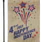 4th of July Garden Flags- American Patriotic Memorial Independence Day House Yard Flag Banner Double Sided Print 12.5" x 18"