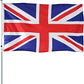 Pack of 10 British (UK) Union Jack Flag 3x5 Outdoor- 100% Druable Polyester United Kingdom England Flags Banner with 2 Brass Grommets Vibrant Colors Britain National Flag