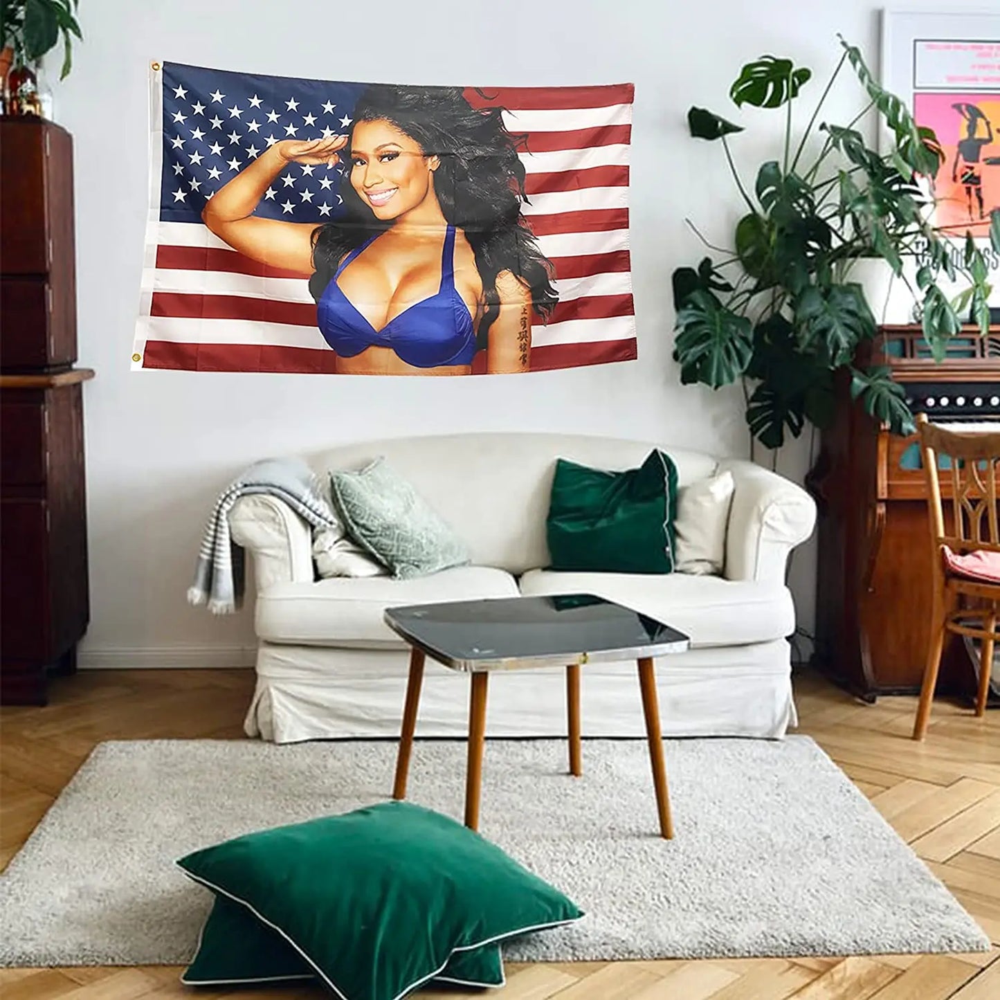 Nic-ki Min-aj Flag American Flags 3x5 Barb Flag USA Niki Minage Tapestry Banner for Room, Bedroom, Car, Outside Fade-resistant USA TOP FLAGS,INC
