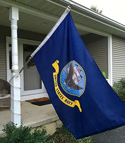 Navy Flag Military US 3x5 Ft - Outdoor Double Sided Made in USA USN Army Flags United States Naval Heavy Duty 3ply Memorial Usa Banner with 2 Grommets USA TOP FLAGS,INC