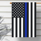 Thin Blue Line Police House Flag- American Double Sided Yard Flag Banner Patriotic Outdoor Lawn Decoration 28x40 Inch