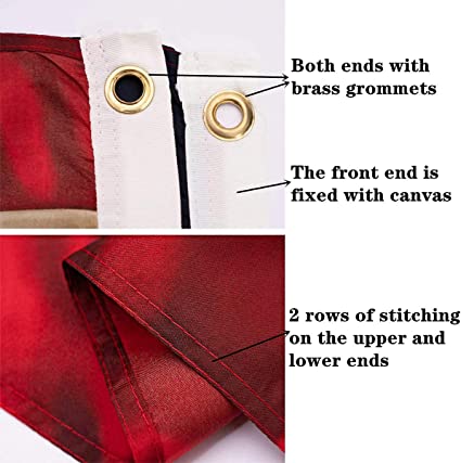 Pack of 2 USA Vintage Flag Tea Stained American Flag 3x5 Antiqued USA Flags for Outside with Brass Grommet for Room Wall Decoration Heavy Duty(3D Printed Star) (American Flag)