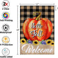 Pack of 2 Fall Garden Flag Autumn Buffalo Check Pumpkins - Small Vertical Welcome Garden Yard Flags Banner 12x18 Double Sided Farmhouse Home Fall Porch Decor Outside