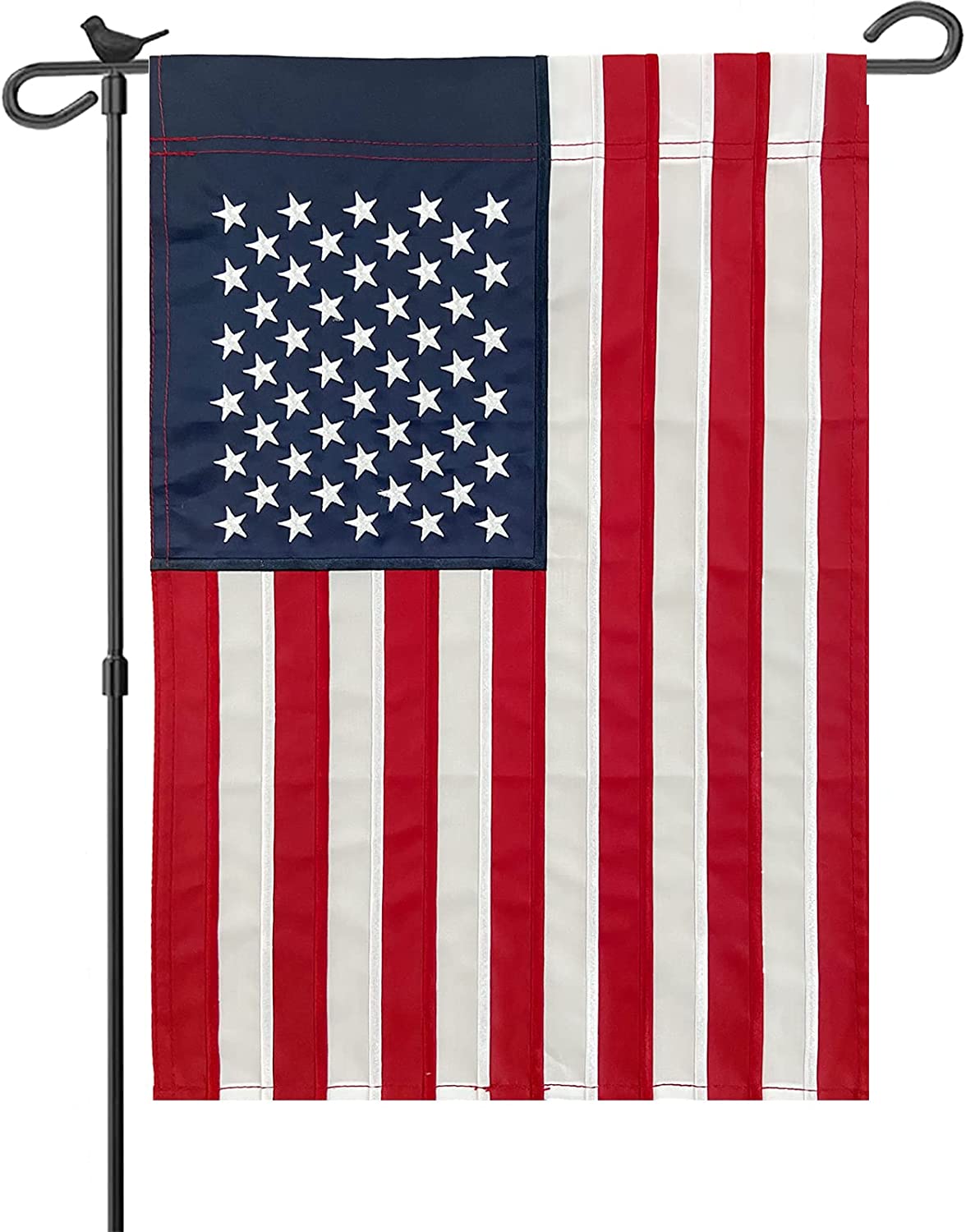 Pack of 2 Tea Stained Patriotic American Garden Flag- USA Independent Day 4th of July Double Sided Yard Outdoor Celebrate Decorative Flags Banner 12.5" x 18"