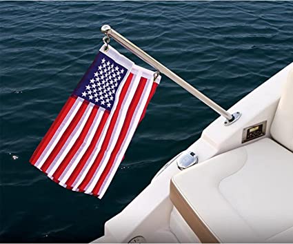 Pack of 2 American USA Boat flag 16x24 US Flag - Heavy Duty Outdoor Unite States Flags Embroidered Stars Sewn Stripes with Brass Grommets