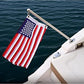 Pack of 2 American Flag US Flags 2x3 Outdoor Made in USA High Wind Heavy Duty Outside Embroidered Stars All Weather Durable Nylon Sewn Stripes with Brass Grommets (2' x 3' American Flag)