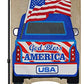 Pack of 2 Garden Flag,God Bless America Banner, Patriotic Pickup USA Truck Burlap, Vertical Double Sided 12.5 x 18 Inches Flags For House, Yard, Welcome Home Decoration Outdoor