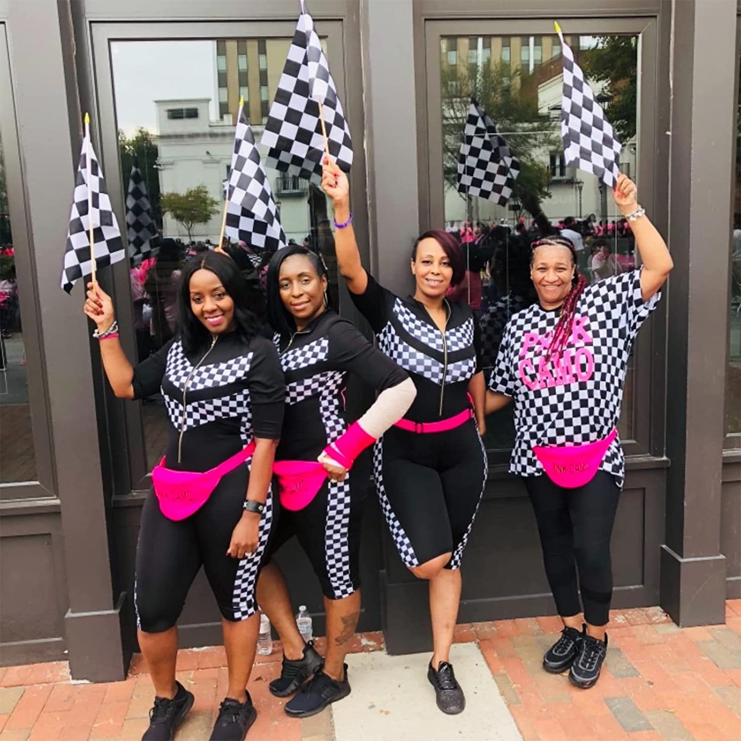 Checkered Black and White Racing Flag 12x18 Inches, Double Sided Heavy Duty Polyester with 2 Brass Grommets, Race Car Party Sport Events Flags