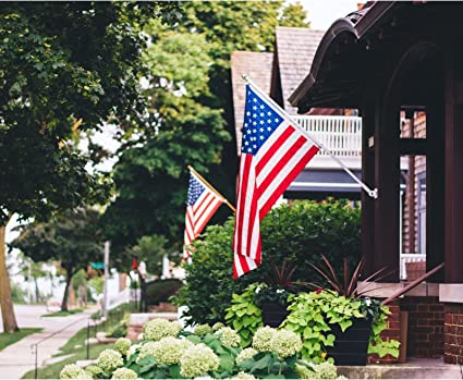 American Flag 2X3 Ft US Flags Double Side - Made in USA Heavy Duty Outdoor All Weather Unite States Flag with 2 Brass Grommets for Indoor/ Outside