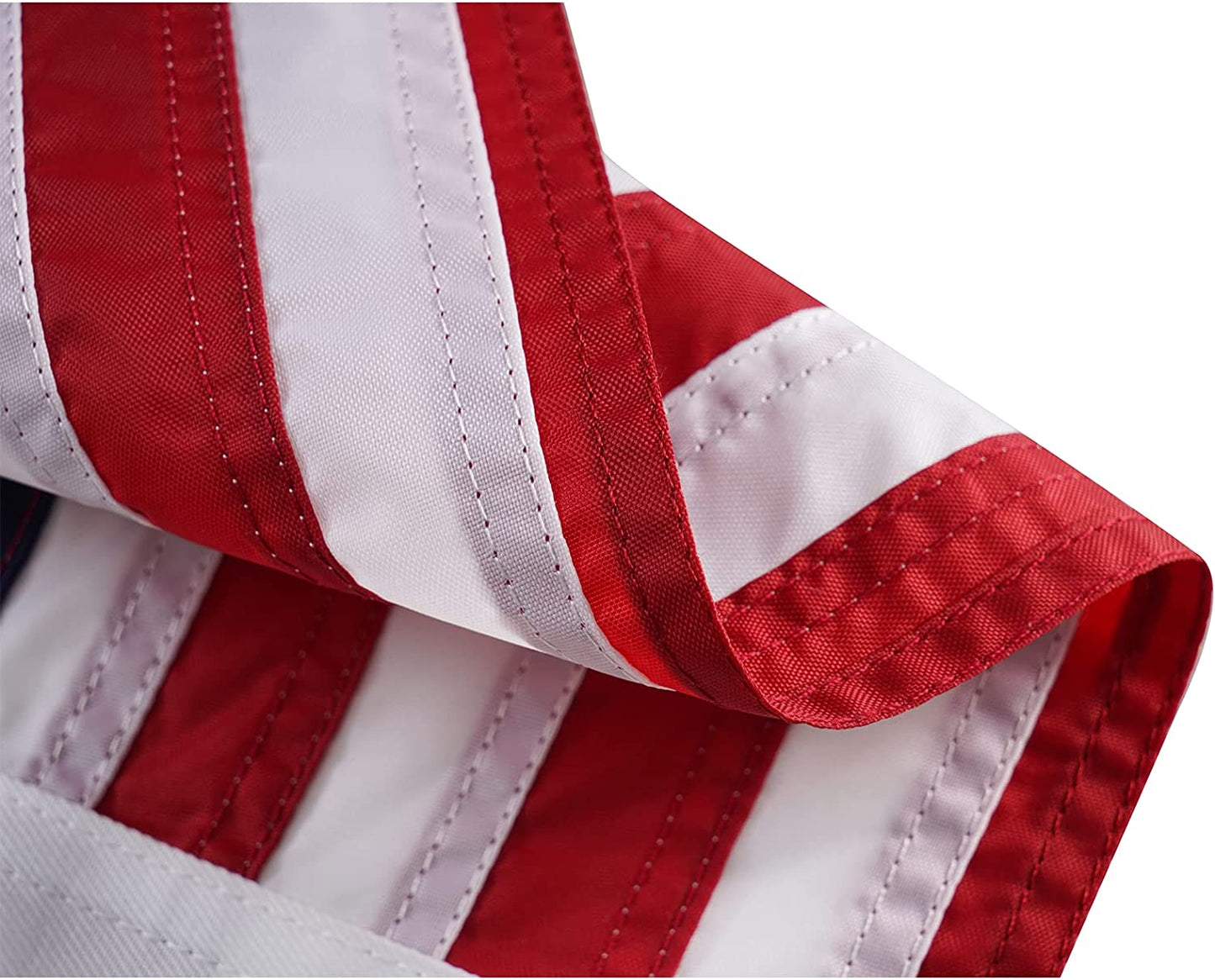 American US Boat Flag 12x18 Inch Made in USA, Embroidery 50 Stars Ensign Nautical U.S.A Flags with 2 Brass Grommets, Heavy Duty Nylon Outdoor Banner for Yacht