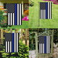 Blue Line Garden American Flag - 28 x 40 Inch Double Sided Police Yard Flags for Honoring Law Enforcement Officers (House Flag-28 x 40 Inch)