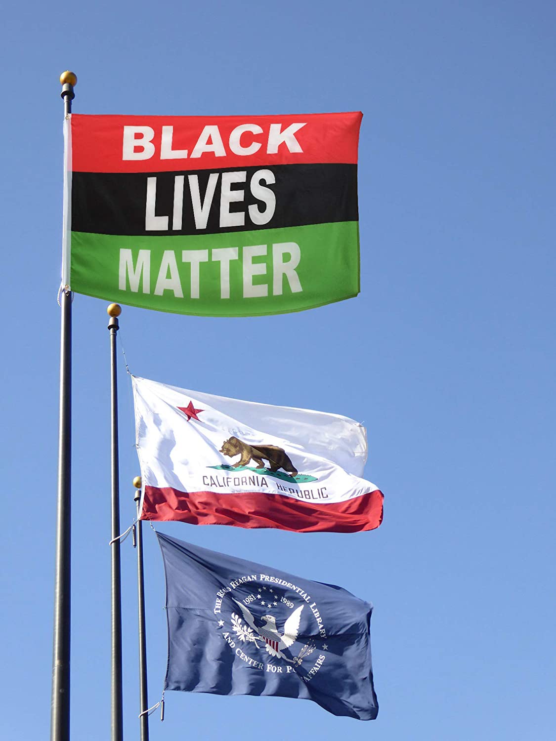 Pack of 2 Black Lives Matter Afro Flag 3x5 ft Outdoor Pan African Red Black Green Flags Banner with Grommets